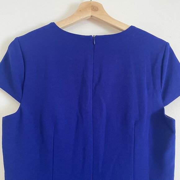 Vince Camuto Royal Blue Sheath Dress with Ruffle – Size 10, Worn Once - Picture 5 of 6